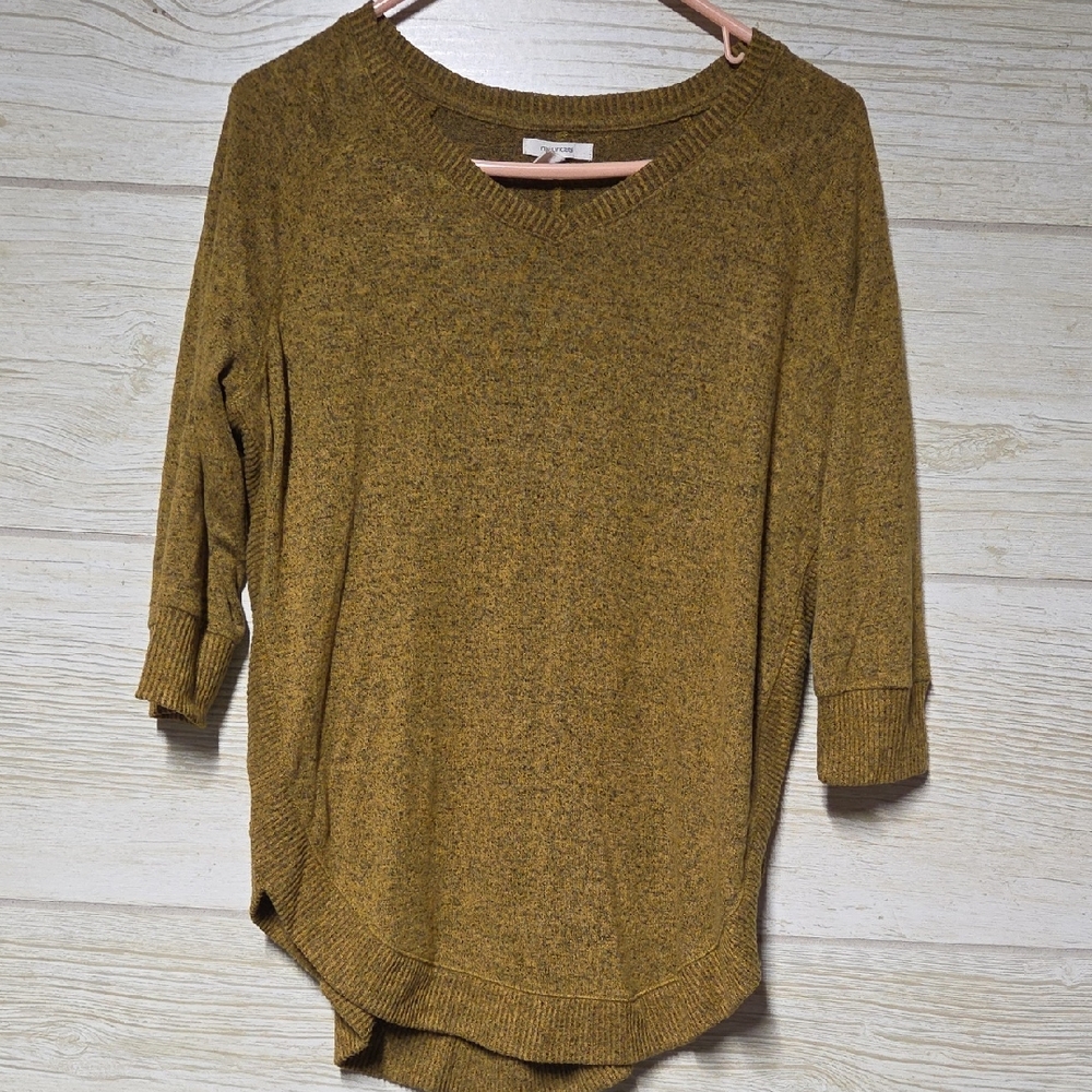 Maurices Mustard Marled Knit Tunic